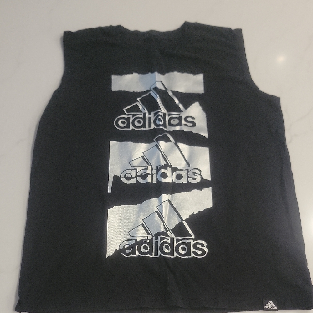 Adidas Kids Black Sleeveless Top